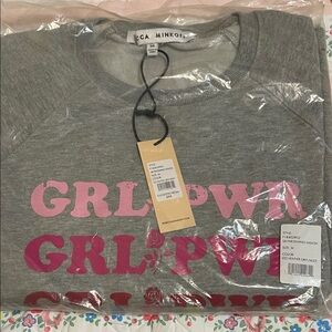 Rebecca Minkoff Girl Power Sweatshirt NWT Size Medium